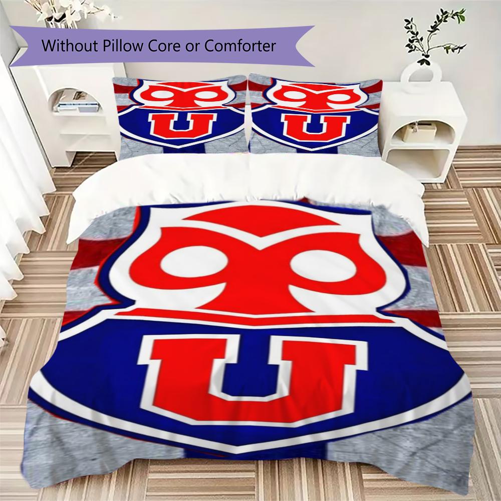 Universidad de Chile Pattern Bedding,Quilt Set Quilt Cover Pillowcase Home Birthday Gift(1 * duvet cover + 2 * pillowcase, without core)_lx