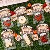Alphabet Cookie Squeeze Toy with Bell Ball Chain Stress Relief Slow Rising Letter Cookie Sensory Fidget Toy Simulated Food Decompression Tools