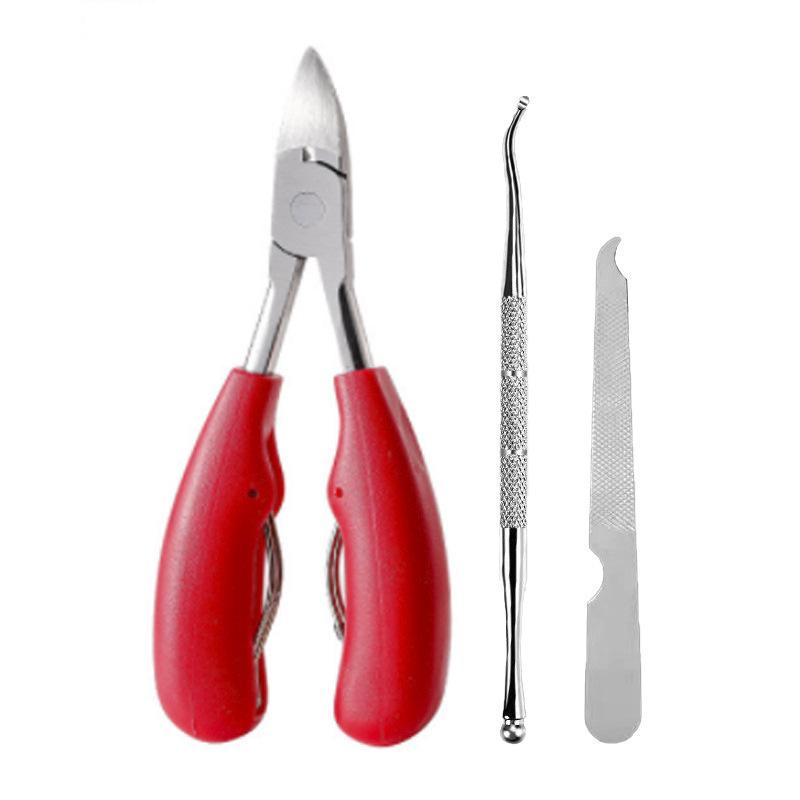 Douyin-inspiriertes Zangen-Nagelknipser-Set für Paronychie-Zehennägel, Fußpflege-Werkzeuge und spitze Pinzette