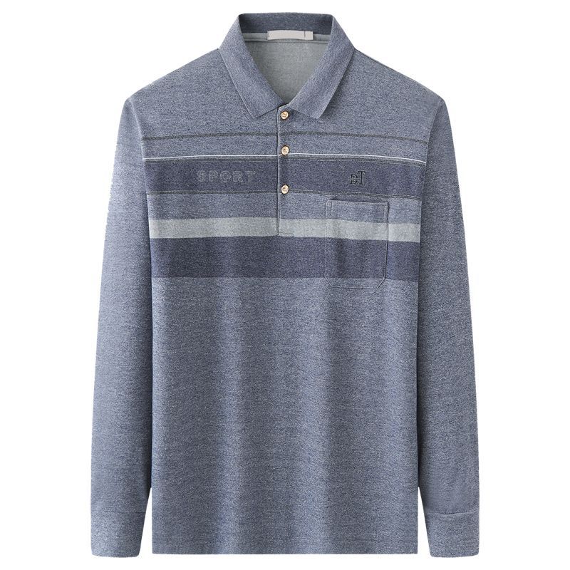 

Весна Осінь Нові ПОЛО Комір Довгий Рукав Сорочки Поло Чоловічі Смугасті Ґудзики Печворк Пуловери Чиста Бавовна Все-поєднуване Y2K Топи M рожевий