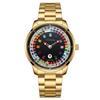 Luxury Men's Quartz Watch Stainless Steel Waterproof Lucky Dial Fashion Wristwatch