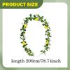 Artificial Lemon Garland Ornament Outdoor Indoor Party Garden 78.74inch Greenery Vine Plant