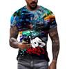 Summer 3D Printed Graffiti Men T-shirts Trend Fashion Casual Street Art Oversized T Shirt Hip Hop Harajuku O-neck Tees