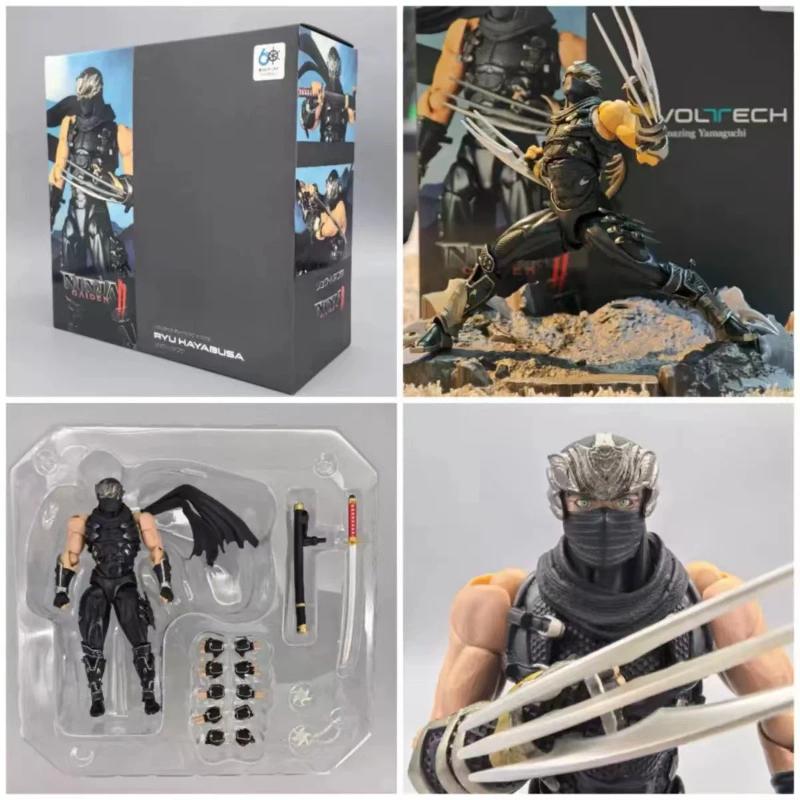 Revoltech Yamaguchi Ninja Gaiden Ryu Hayabusa 1/12 Scale Articulated Action Figure With Bonus Collectible Model For Game Fans