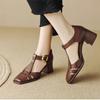 Summer Women High Heels Fashion Pumps Chunky Cozy Casual Shoes Dress Elegant Woman Sandals 2025 Trend Party Sandalias De Tacón