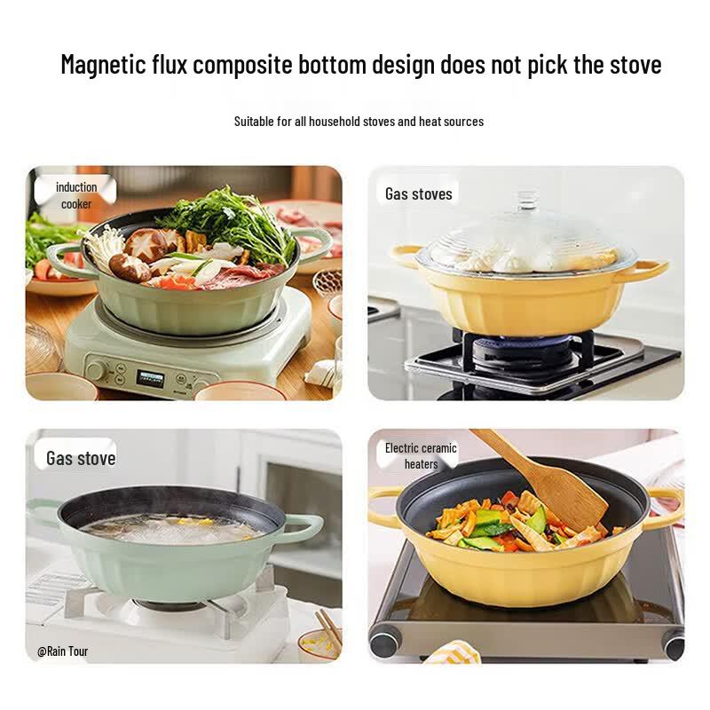 Buydeem 28cm Enamel Non-stick Soup Pot