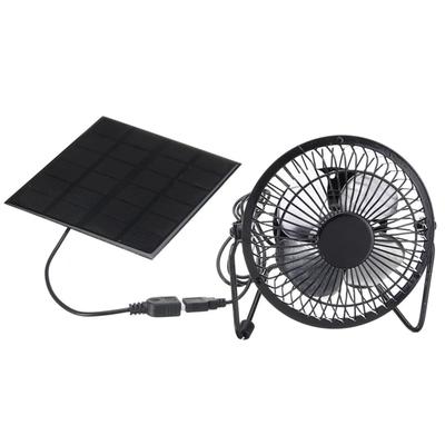 Mini Güneş Paneli ile Çalışan Vantilatör Taşınabilir 5W 4 İnç Sera Güneş Enerjili Egzoz Fanı Ofis Dış Mekan Işık fanı Katlanır fan