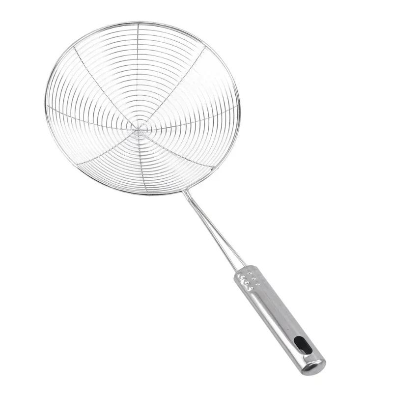 Premium 304 Stainless Steel Spider Mesh Strainer & Colander Ladle Skimmer Cooking Tool Kitchenware Heat-resistant Kitchen Tools