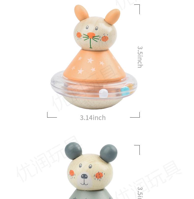 Wooden Cartoon Animal Stacking Tower - Cute Nesting Toy for Toddlers