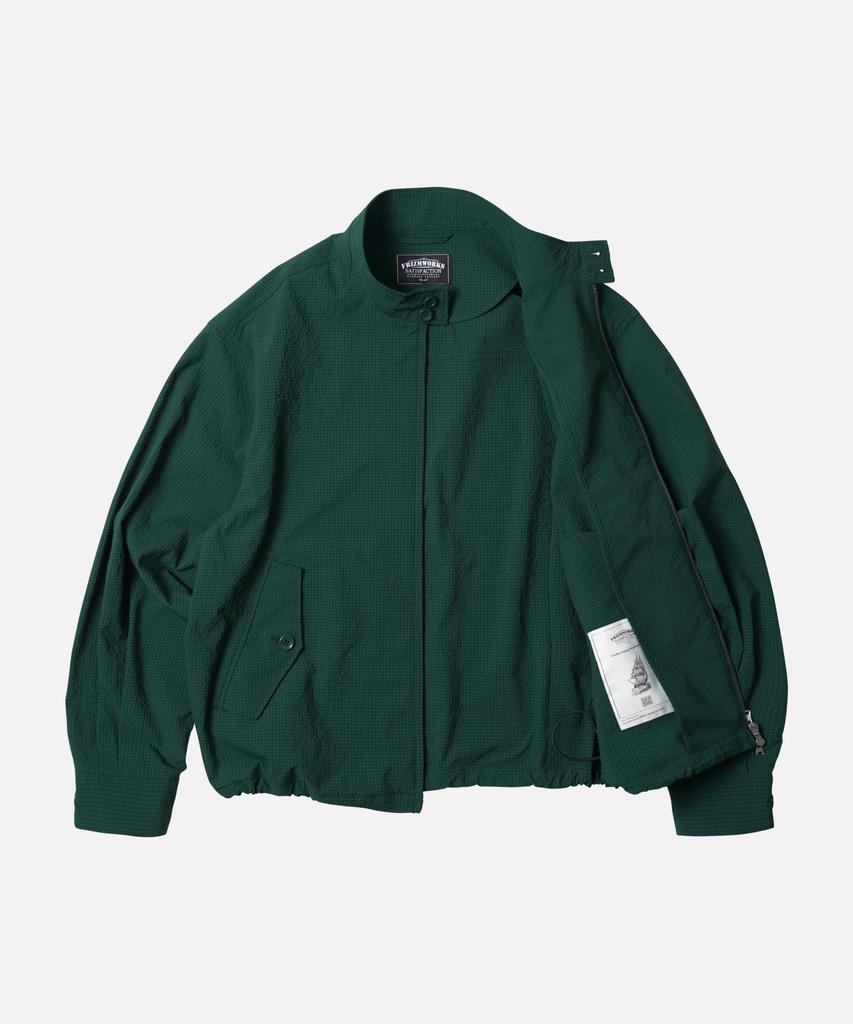 Frizmworks Seersucker Buddy Harrington Jacket _ Dark Green