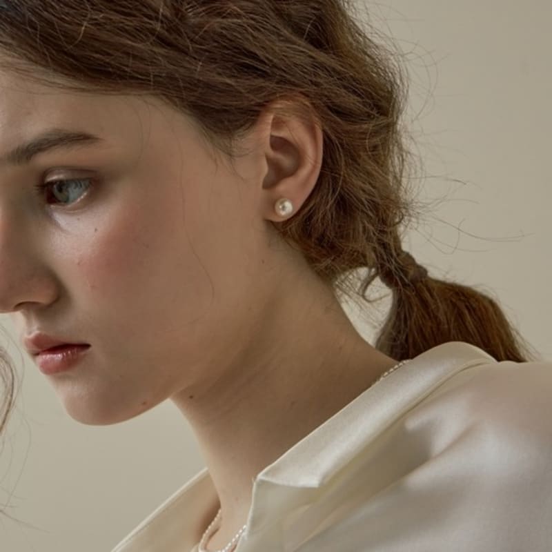 BEFORE MOONRISE 14K Pearl Earrings 8mm GE301-8