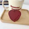 Leather Heart-Shaped Magsafe-Compatible Magnetic Phone Holder - Retractable, Foldable, Strong Adsorption