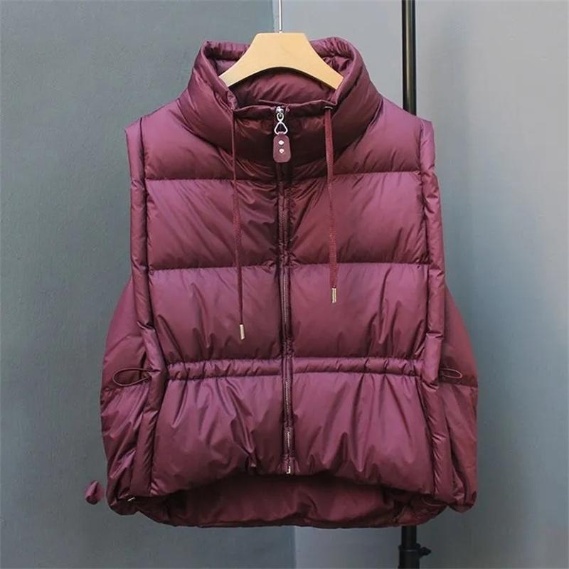Design Sleeveless Jacket for Ladies Down Cotton Vest Coat Women Parkas Short Thick Waistcoat Outcoat