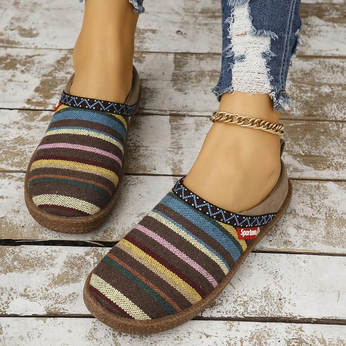 

Модные новые весенне-летние туфли-балетки с круглым носком, удобные, с мелким вырезом, повседневные, модные, противоскользящие, в стиле ретро, полушлепанцы для женщин 35