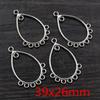 20pcs Antique Silver Plated Vintage Flower Drop Heart Retro Connector Charm Pendant DIY Necklace Jewelry Findings Accessories