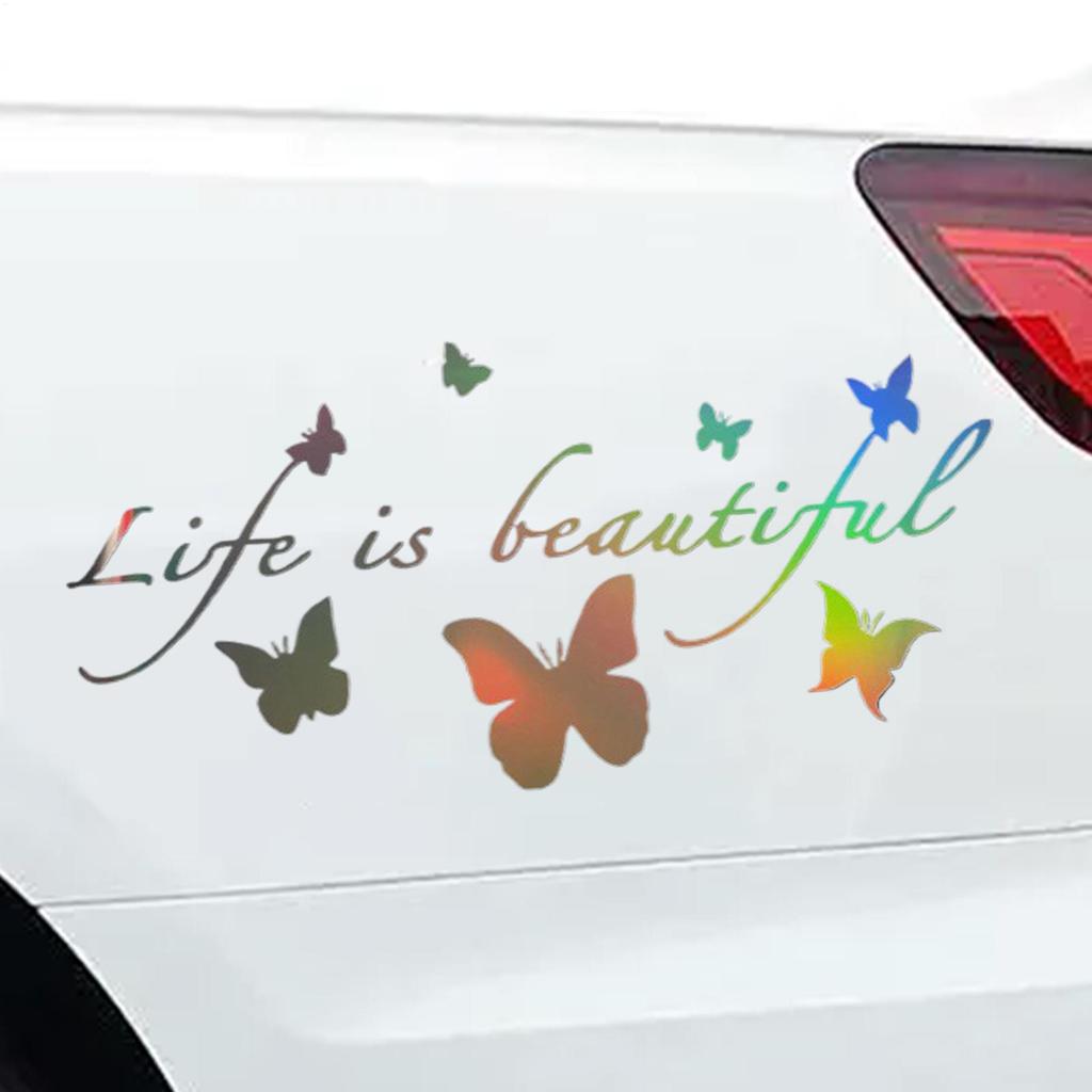 Car Decals Butterfly Theme Strong Adhesive Decor Funny Car Stickers For Window Friends Men Women Driving Outdoor Motorcycles