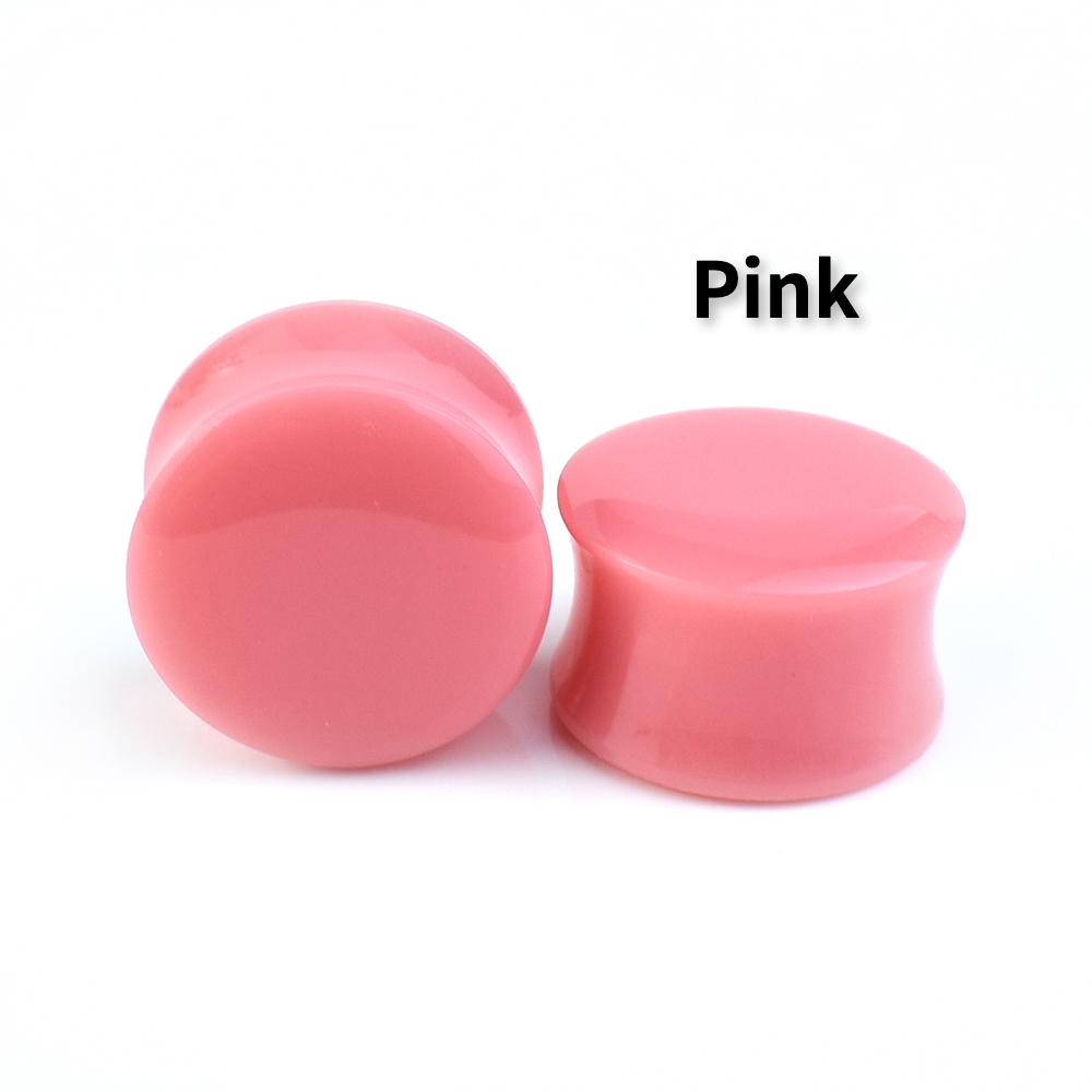 6-50mm Colourful Acrylic Ear Gauges Tunnels Stretchers Expander Double Flared Plug Body Jewelry