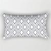 Patchwork Grey Geometric Pattern Print Decoration Bedroom Living Room Office Waist Support Home Rectangular Pillowcase