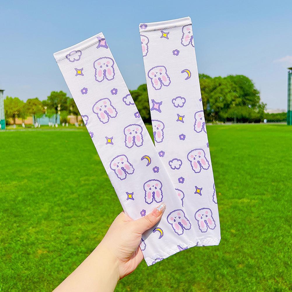 

Летние детские солнцезащитные рукава Милые мультяшные животные Уличные солнцезащитные Дышащие рукава из ледяного шелка Рукава для рук 06