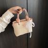 New straw bag high-end texture niche seaside season versatile messenger bag fashionable portable woven bag