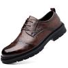 European and American trendy retro style business formal leather shoes 2024 new gentleman brogue versatile leather shoes