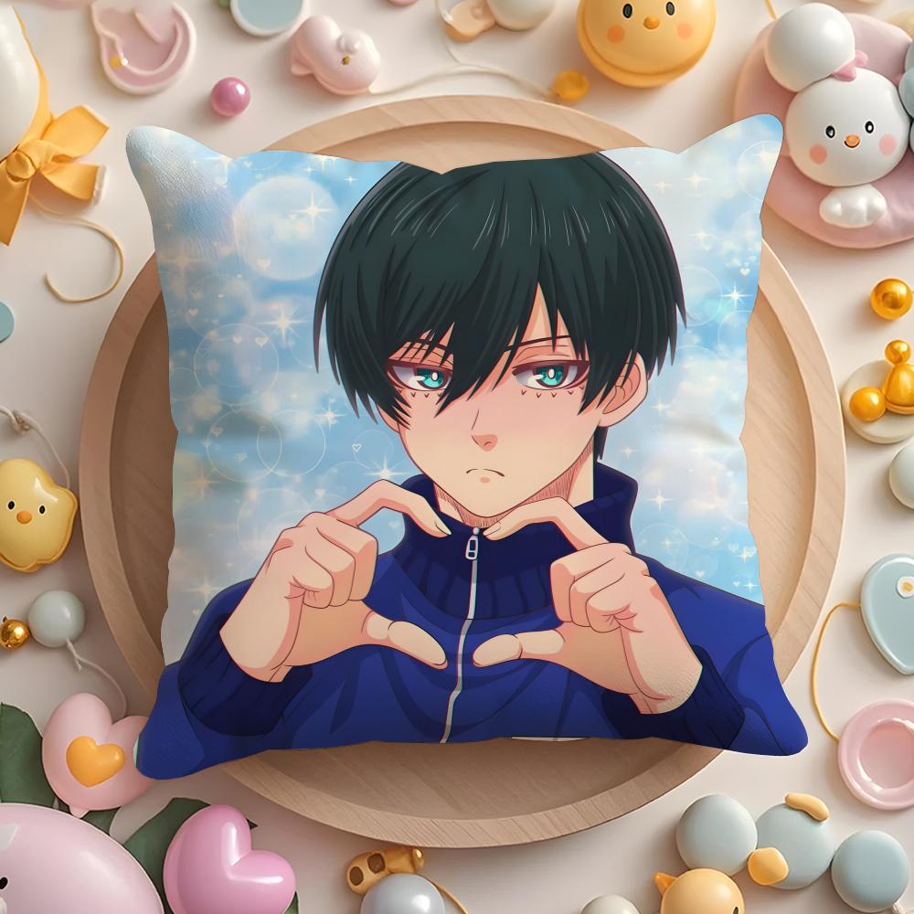BLUE Anime L-LOCK Cushion Cover Home & Car Multi-Scene Pillow Cover - Reversible, Soft & Durable for Daily Use