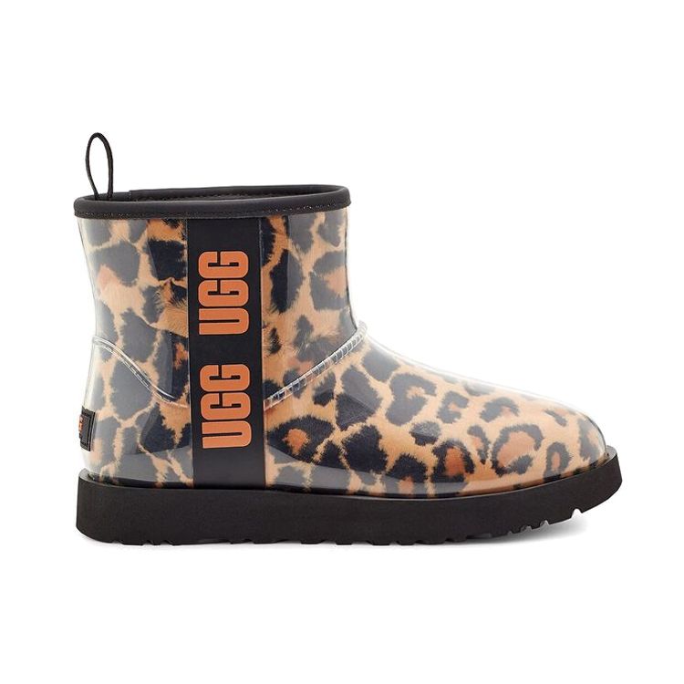 UGG Klasické Průhledné Mini Teplé Odolné Protiskluzové Ležérní Krátké Sněhule Dámské boty Leopard 1122512-BTC