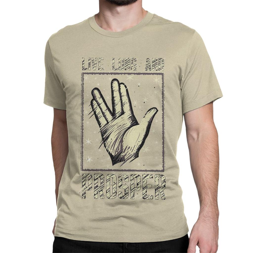Lebe lang und in Frieden Film Herren Damen T-Shirts StarTrek Vulkan Neuheit T-Shirts Kurzarm T-Shirt Reine Baumwolle Druck Kleidung
