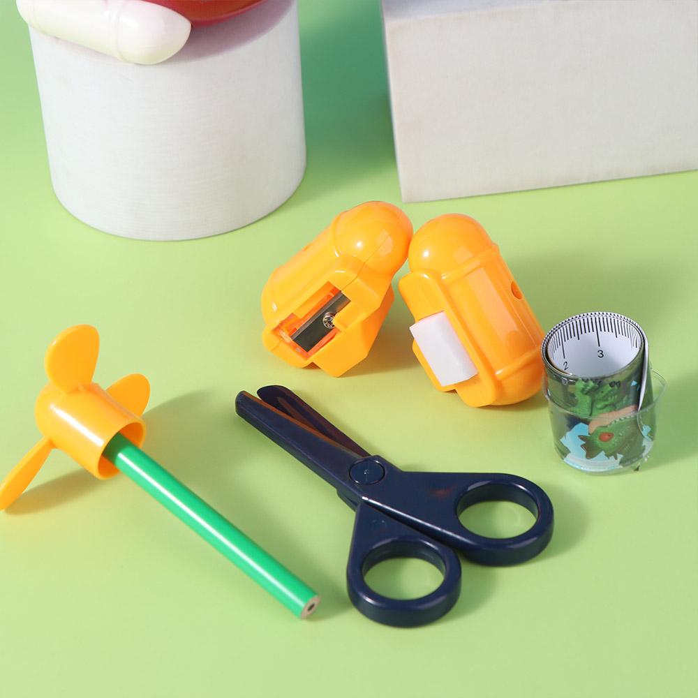 Pencil Eraser 6 In 1 Desk Stationery Detachable Stationery Helicopter Toy  Desk Decor