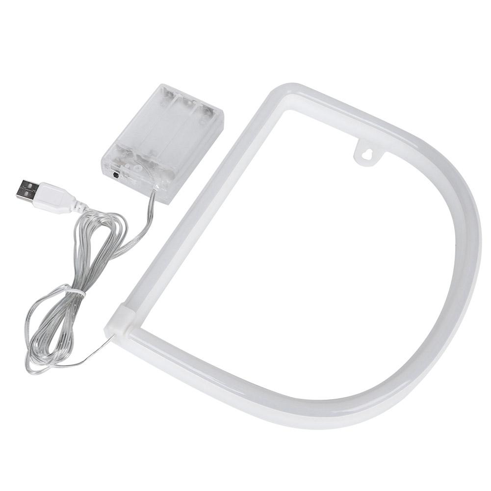 Innovative LED-Dekolampe in D-Form mit englischem Buchstaben für Hochzeitsfeierdekoration, Geschenk(Rosa )