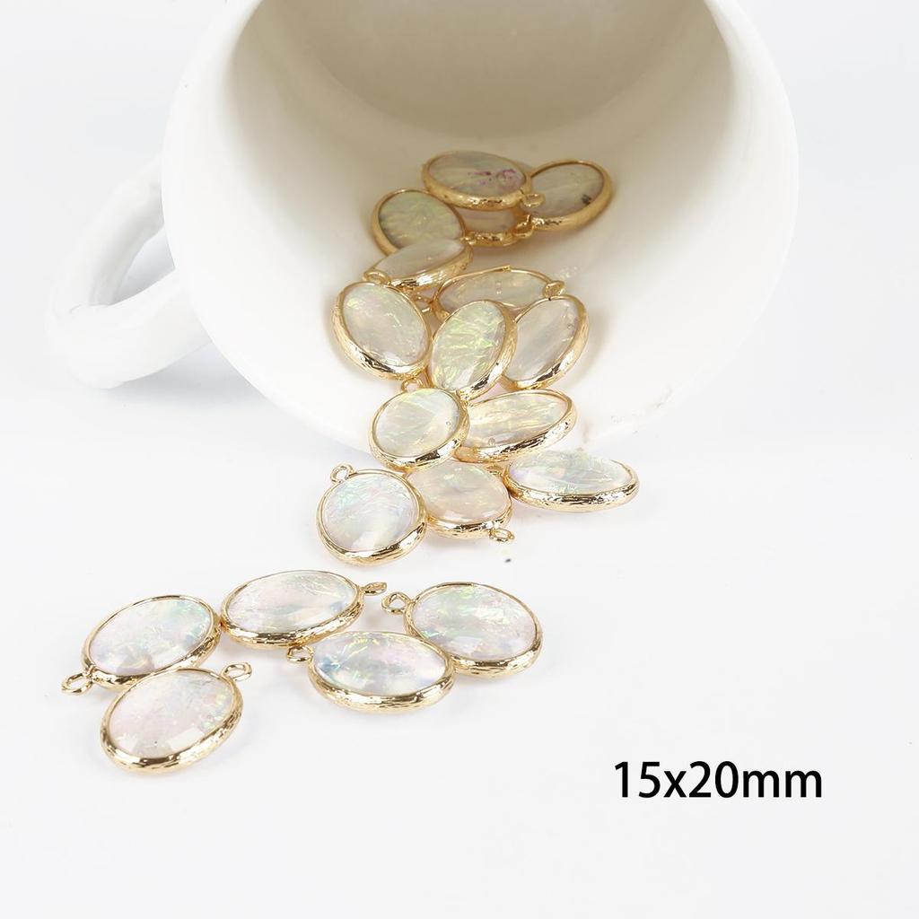 2pcs/lot 15x20mm Zinc Alloy Oval Double-Side Charms Pendant for DIY Jewelry Accessories