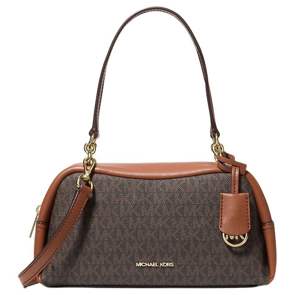

Michael Kors MK Cecily Coated Canvas Shoulder Bag With Gold Hardware Small Women Bags Brown 35F5G8CL1B-BROWN Basic Set (Bag)
