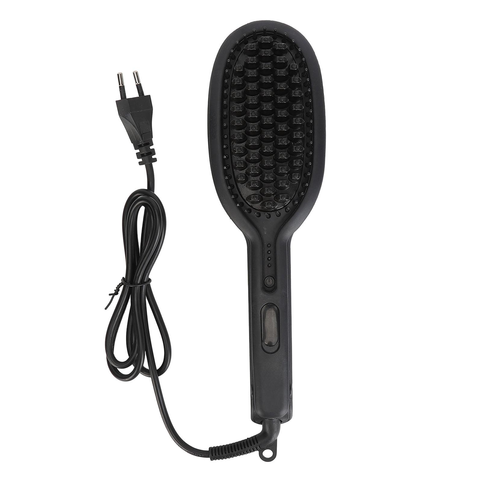 

Выпрямляющая щипцы для завивки волос, массажная щетка с отрицательными ионами, автоматические щипцы для завивки волос с подогревом, выпрямление Bru EU Plug 220‑240V