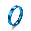 4mm Simplicity Flat Stainless Steel Rings Versatile Temperament Glossy Titanium Steel Finger Rings Youth Boy Girl Daily Jewelry