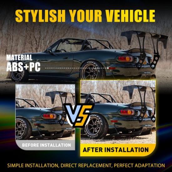 Pair Rear Side Red Light 1990-2005 Housings For NA01515FXA Miata Mazda MX-5