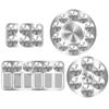 1PC Metal Aluminum Palette Round/Rectangle 6/10/12 Holes Children's Painting Hand-Painted Gouache Watercolor Art Craft Supplies