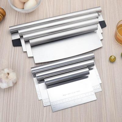 Semicircular Stainless Steel Pizza Cutter & Dough Scraper