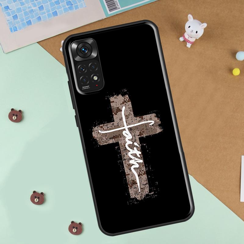 Faith Christian Religious Jesus Phone Case For Xiaomi Redmi Note 12 8 9 10 11 Pro 8T 9S 10S 11S 12S 10A 9C 10C 12C Cover