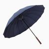 16 Bone Long Wooden Handle Windproof Retro Straight Umbrella Men's Large Reinforced Thickened Strong Business Gift Golf Umbrella