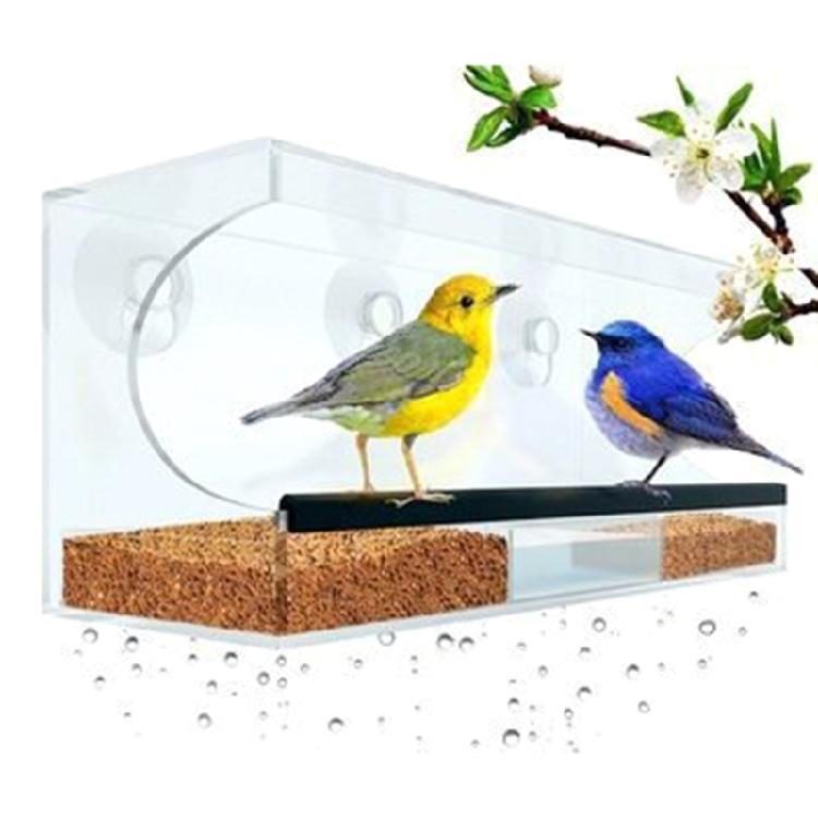 Clear Bird Feeder for Bird Waterproof Bird Food Feeder Feeding Supplies