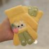 Cartoon Rabbit Children Full Fingers Gloves Plush Windproof Gloves Cute Kids Knitted Gloves