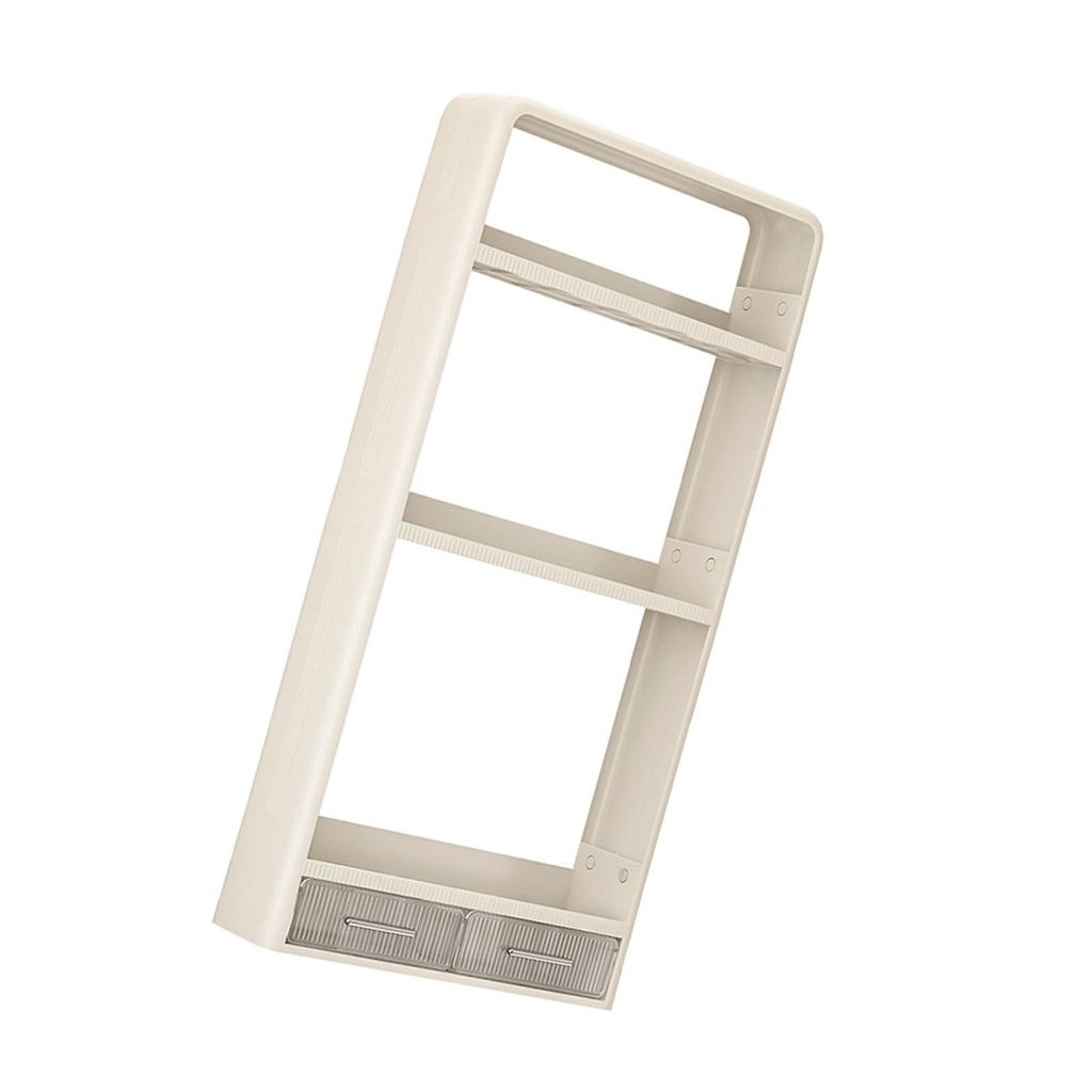 3 Ebenen Gewürzregal Organizer Multifunktionales Gewürzaufbewahrungsregal mit Haken für Küchenlebensmittel