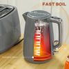 Kettle and Toaster Set, 1.7L 3000W Fast Boil Kettle & 2 Slice Toaster Kitchen Set with 7 Level Browning Controls, Defrost, Reheat