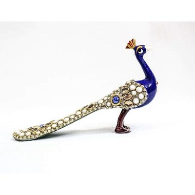 Metal Stone Work Peacock Statue Showpiece Decorative Figurine for Home Living Room Office Bedroom Decor