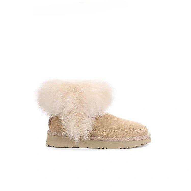 First encounter season thick-soled snow boots winter velvet waterproof and non-slip fluffy shoes 40
