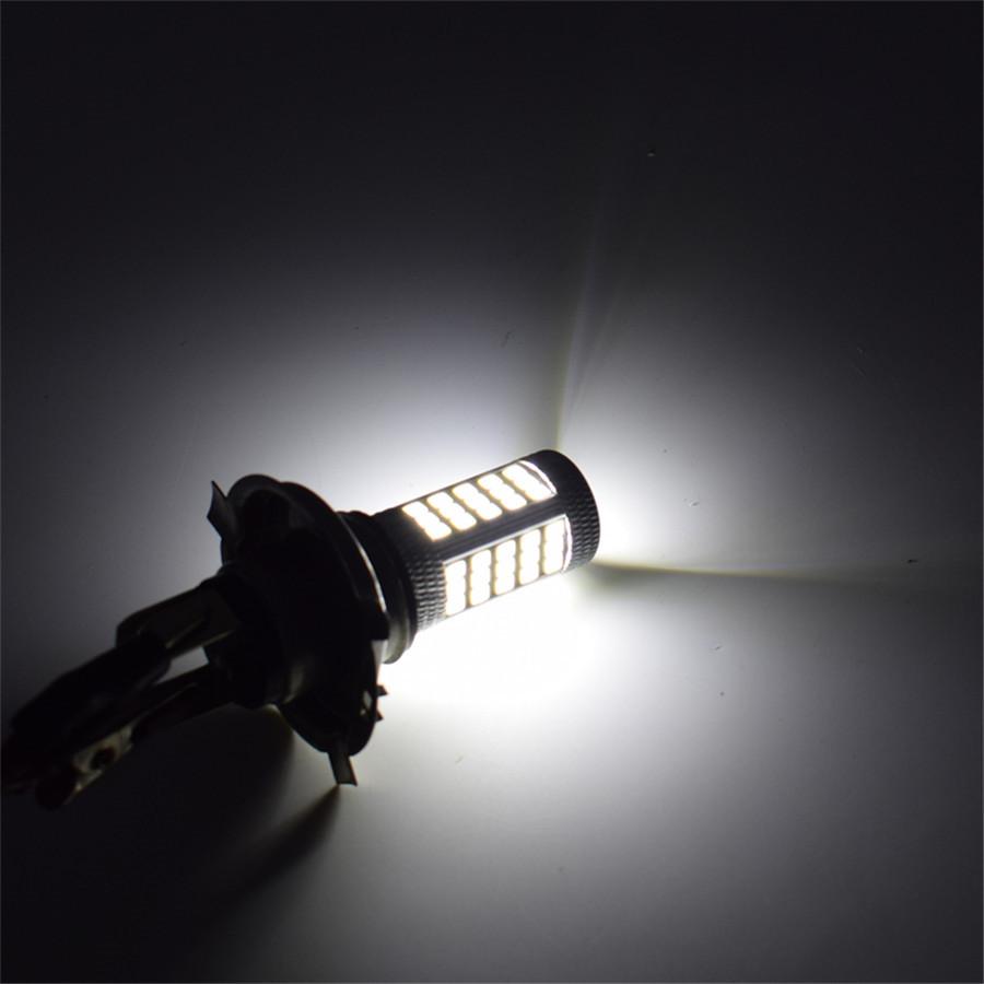 2 x Car Pure White H4 9003 Hi/Lo Beam Headlight DRL Fog Lamp Driving Light Bulbs
