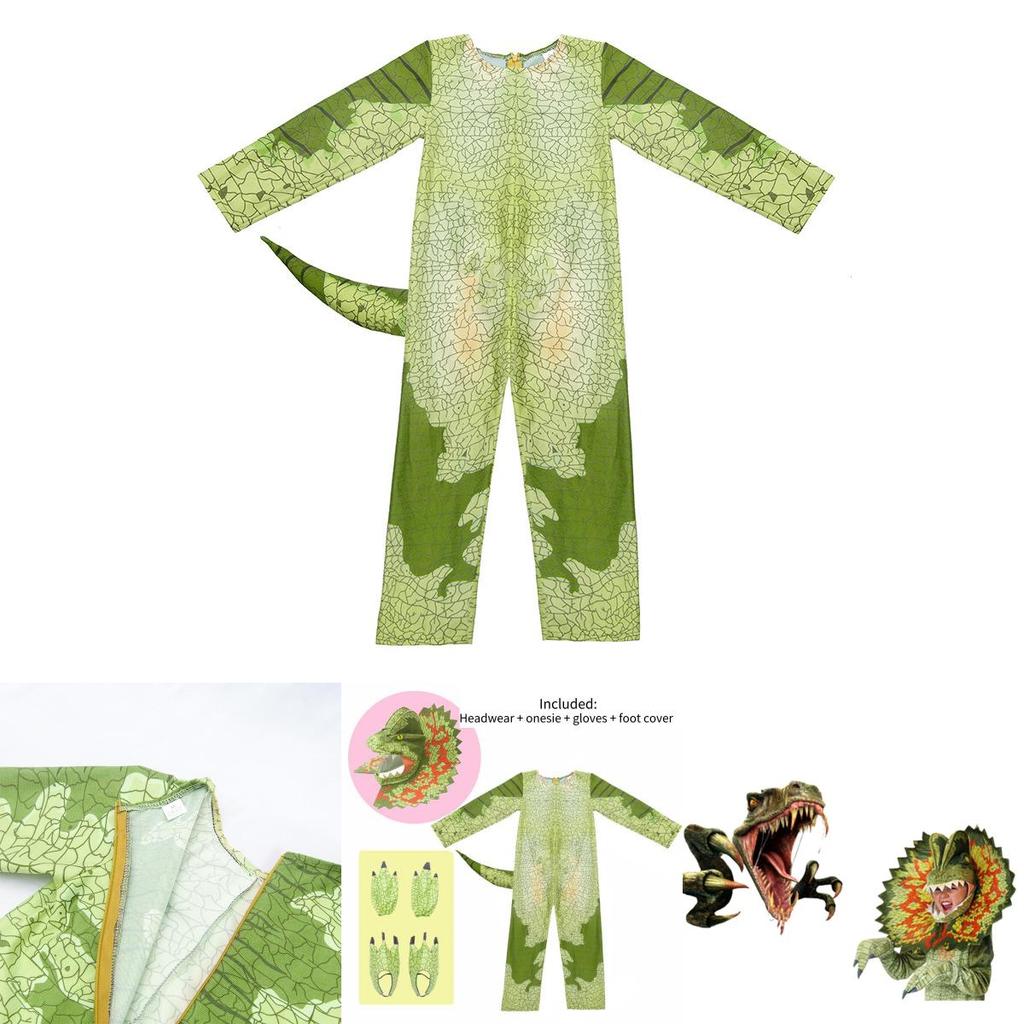 Jurassic Park Triceratop Dinosaur Cosplay Costume Halloween Party Outfit For Kids
