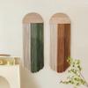 Nordic Minimalist Bohemian Handmade Tapestry - Semi-Circular Wooden Wall Hanging for Living Room Decor