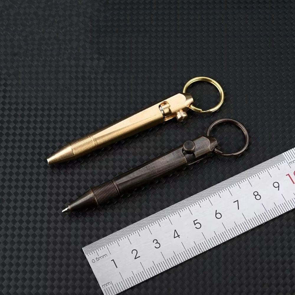 All-Metal Mini Brass Pen Easy Carry Neutral Ballpoint Pen Travel Pocket Pen  Writing Instruments