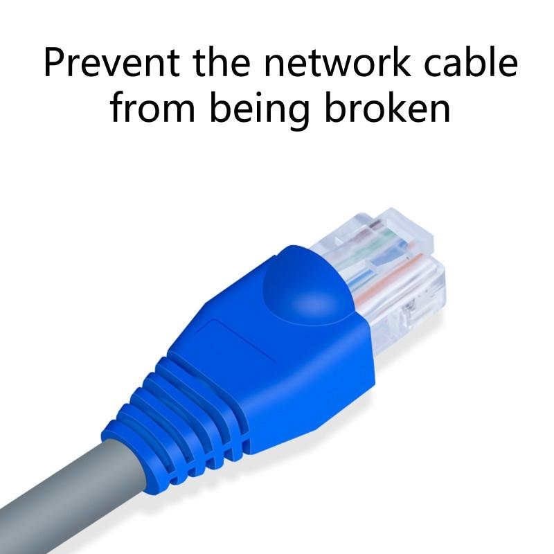 RJ-45 CAT6 CAT5e Adapter Cap Ethernet Network Cable Connector Plugs RJ45 Caps for Cat 5 CAT6 Protective Sleeve Multicolo